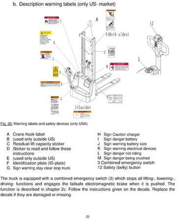 Wózek paletowy elektryczny GermanTech (udźwig: 1000 kg, długość wideł: 1150 mm, wysokość podnoszenia: 3500 mm) 99746695