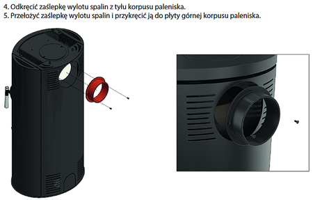 Piec wolnostojący koza 8kW KOZA AB GLASS (czarny) - spełnia anty-smogowy EkoProjekt 30071237