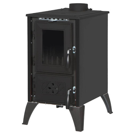 Piec kominek kuchnia żeliwny koza z fajerką płytą grzewczą 9-10kW (kolor: bordowy, średnica wylotu spalin: 130mm) - spełnia anty-smogowy EkoProjekt 99682733