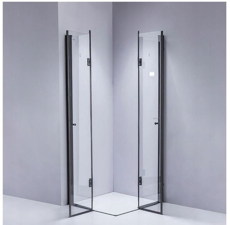 Kabina prysznicowa 90x90 szkło 6mm czarna 23178185