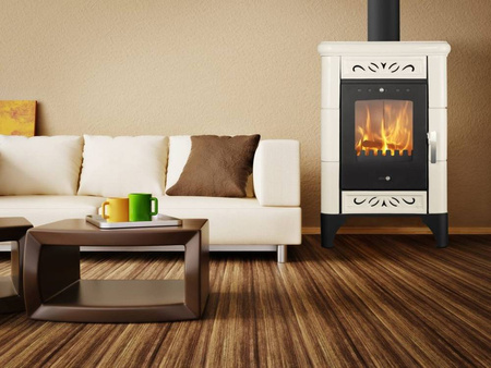 TOPGAR Piec kaflowy 5,7kW krem (średnica wylotu spalin: 150 mm) - spełnia anty-smogowy EkoProjekt 19877504