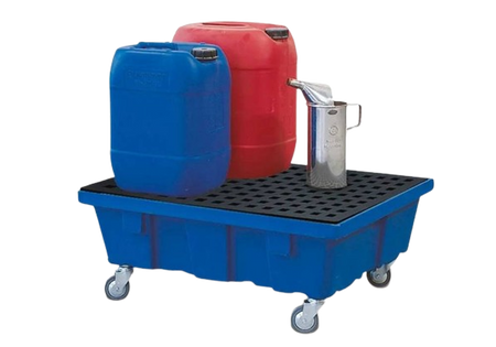 Wanna na małe pojemniki z polietylenu (PE), z kółkami i kratą z PE, 60 l 72279270