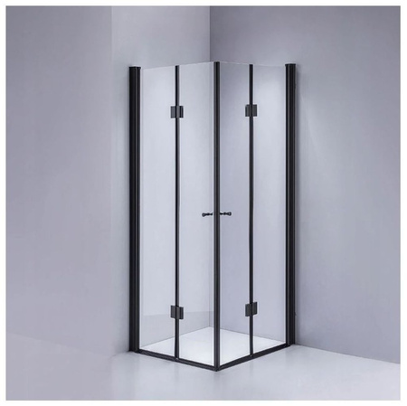 Kabina prysznicowa 90x90 szkło 6mm czarna 23178185