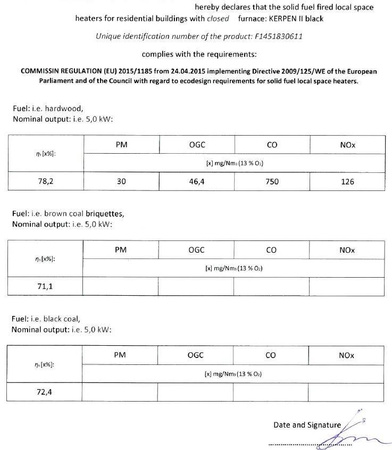 Piec wolnostojący 2,5-7,5kW na drewno i węgiel (wylot spalin: tył) - spełnia anty-smogowy EkoProjekt 88869077