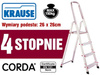 Aluminiowa drabina domowa Krause Corda 4 stopnie (wysokość robocza: 2,80m) 99674642