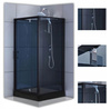 Kabina prysznicowa narożna 90x90 niski czarna brodzik 23178257