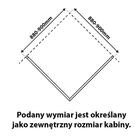Kabina prysznicowa czarna kwadratowa 90x90 szkło 6mm 23178198
