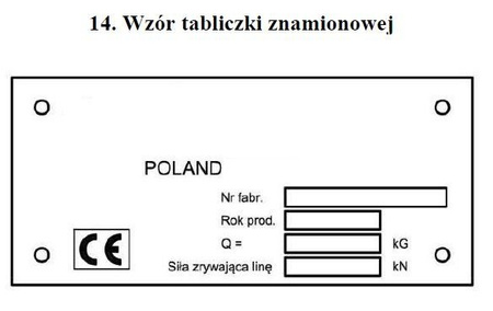 Żuraw ze stopą i wciągarką ręczną z liną 12m (udźwig: 150 kg, wysokość podnoszenia: 1945-2440 mm) 53368256