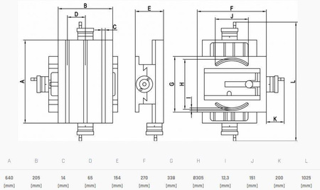 Stół krzyżowy (rozmiar stołu: 640x205 mm) 02861386