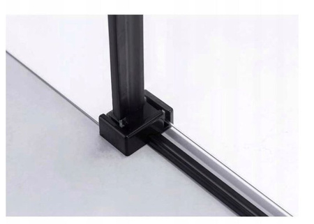 Kabina prysznicowa czarna 100x80 szkło 8mm 23178201