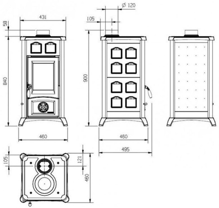 Piec wolnostojący 6kW (kolor: pergamena) - spełnia anty-smogowy EkoProjekt 88879969