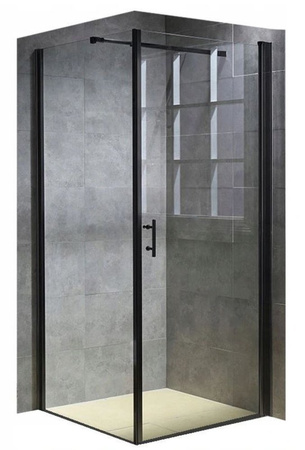 Kabina prysznicowa 90x90 szkło 6mm kwadrat czarna 23178196