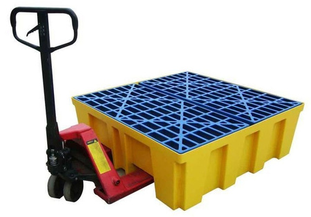 Arengo Paleta wanna wychwytowa, wysokoprofilowa, składowanie 4 beczki 200L lub pojemnik IBC/KTC, 510l (wymiary: 1320x1320x430 mm) 09876008