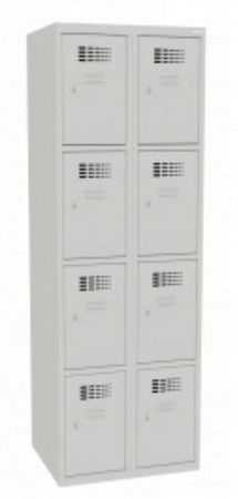 Szafa szafka 8 skrytkowa śniadaniowa socjalna, kolor: RAL7035 (jasnoszary) (wymiary: 1800x600x500 mm) 09276034