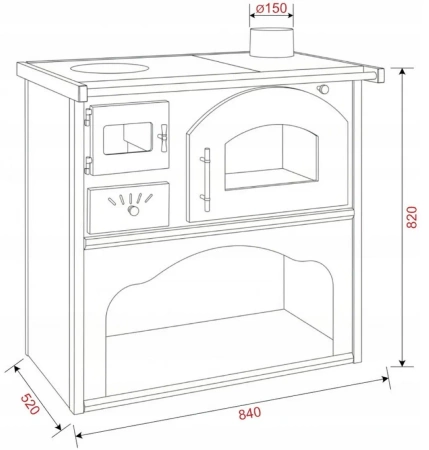Kuchnia piec kuchenny na drewno westfalka 5,7kW - spełnia anty-smogowy EkoProjekt 04483261