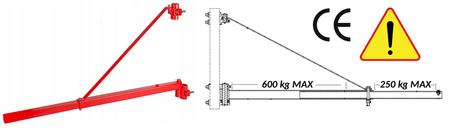 Ramię rama do wyciągarki obrotowe (udźwig: 250-600 kg, długość wysięgnika: 250/1100mm) 25081961