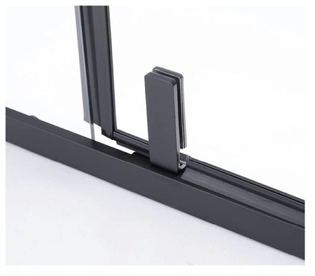 Kabina prysznicowa 120x80 czarna szkło 6mm 23178245