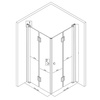 Kabina prysznicowa kwadratowa 80x80 cm BS05A Czarna 23181733