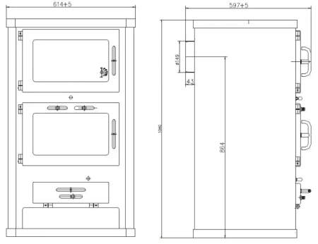 Piec piecyk kominek na drewno z piekarnikiem 12kW - spełnia anty-smogowy EkoProjekt 48280246