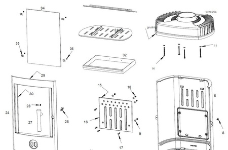 Piec wolnostojący 10kW Mairy (górna średnica wylotu spalin: 150mm, kolor: antracyt) - spełnia anty-smogowy EkoProjekt 86854942