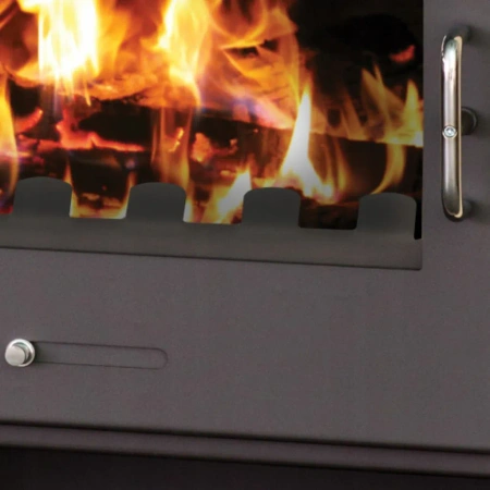 Piec piecyk kominek na drewno 13kW z płaszczem wodnym (kolor: kość słoniowa) - spełnia anty-smogowy EkoProjekt 48282273