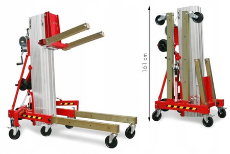 Podnośnik towarowy z wciągarką z automatycznym hamulcem (maks. wysokość podnoszenia: 3,55 m, maks. udźwig: 440kg) 27481905