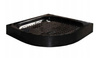 Calbati Brodzik 90x90 półokrągły 15cm czarny + syfon 23179601