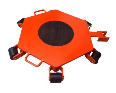 Wózek rotacyjny bez płyty obrotowej do transportu maszyn, urządzeń i sprzętu (rolki: 6x poliamidowe toczone, nośność: 4,6 ton) 50279756