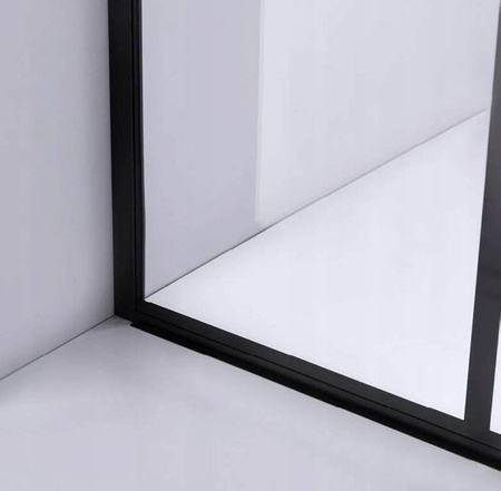 Ścianka prysznicowa 80 cm asymetryczna kratka szkło 8mm 23179602