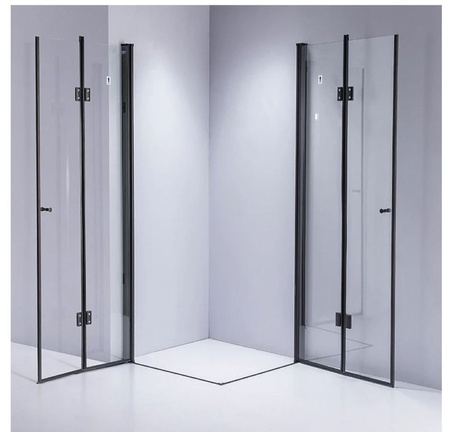 Kabina prysznicowa 90x90 szkło 6mm czarna 23178185