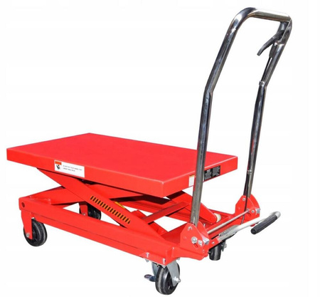 Wózek nożycowy platformowy masztowy (udźwig: 500 kg, wymiary platformy: 45x69 cm, wysokość podnoszenia: 27-87 cm) 13782437