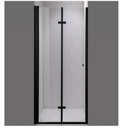 Drzwi prysznicowe 110 cm składane Ścianka black 23179595