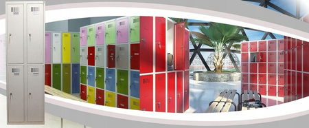 Szafka ubraniowa socjalna 2 komory, kolor: RAL7035 (jasnoszary) (wymiary: 1800x300x500 mm) 09276038