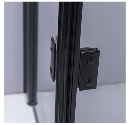 Kabina prysznicowa 80x80 szkło 6mm kwadrat czarna 23178187