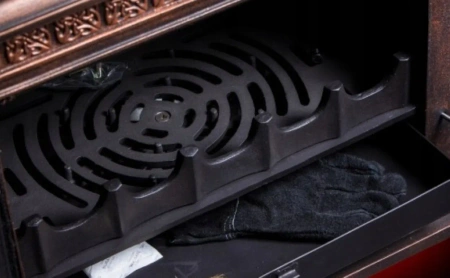 Piec piecyk koza żeliwny 12,8kW z płytą grzewczą (kolor: brąz) spełnia anty-smogowy EkoProjekt 04483319