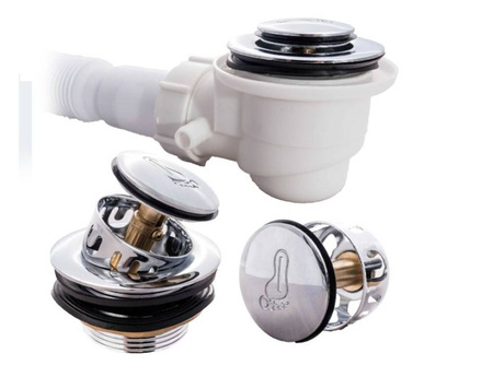 Brodzik 90x90 półokrągły 15cm czarny + syfon 23179601