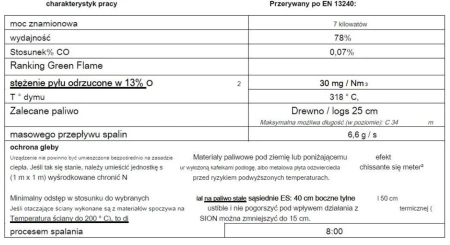 Piec wolnostojący INVICTA 7kW (wylot spalin: góra, kolor: antracyt) - spełnia anty-smogowy EkoProjekt 86854924