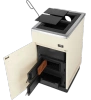 Kuchnia węglowa piec kominek z płaszczem wodnym CO 10-12kW (kolor: beż, średnica wylotu spalin: 120 mm) - spełnia anty-smogowy EkoProjekt 99681702