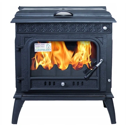 Piec stalowy wolnostojący z płaszczem wodnym i z płytą grzewczą 5,6/8kW - spełnia anty-smogowy EkoProjekt 04483333