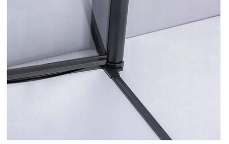 Kabina prysznicowa 80x80 szkło 6mm kwadrat czarna 23178187