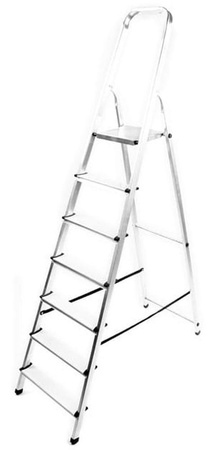 Drabina domowa aluminiowa jednostronna 4 stopniowa (wysokość robocza: 2,90m) 99674632