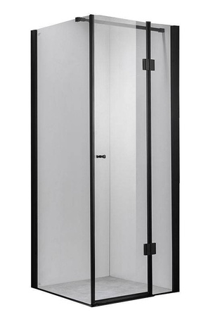 Calbati Kabina prysznicowa kwadratowa Czarna Black 90x90 szkło 6mm 23180044