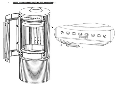 Piec wolnostojący 7kW Altara + dolot powietrza (wylot spalin: góra, kolor: antracyt)- spełnia anty-smogowy EkoProjekt 86865682