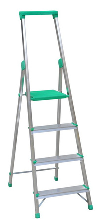 Drabina wolnostojąca Drabex 8 stopniowa z półką i haczykiem (wysokość robocza: 3,75m) 99674667