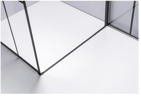 Kabina prysznicowa 80x80 szkło 6mm kwadrat czarna 23178255