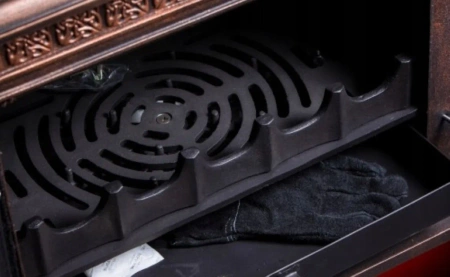 Piec koza żeliwny wolnostojący z płaszczem wodnym i płytą grzewczą 13,6kW (kolor: brąz) - spełnia anty-smogowy EkoProjekt 04483311