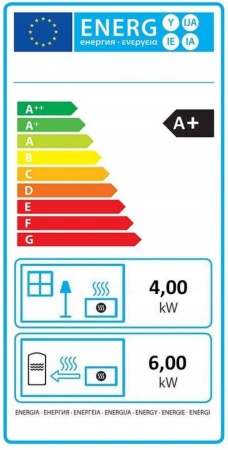 Kuchnia węglowa piec kominek z płaszczem wodnym CO 10-12kW (kolor: biały, średnica wylotu spalin: 120 mm) - spełnia anty-smogowy EkoProjekt 99681704