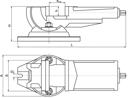 Imadło maszynowe pochylne kołyskowe (szerokość szczęk: 160 mm) 02861372