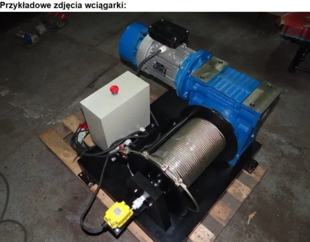 Wciągarka oparta na  zespole motoreduktorów ślimakowego i walcowego 360mb (siła uciągu: 300 kg, moc: 2,2kW 400V) 28878823