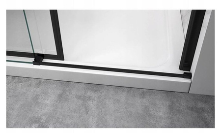 Drzwi prysznicowe 105-110cm czarne szkło 8mm 23178246